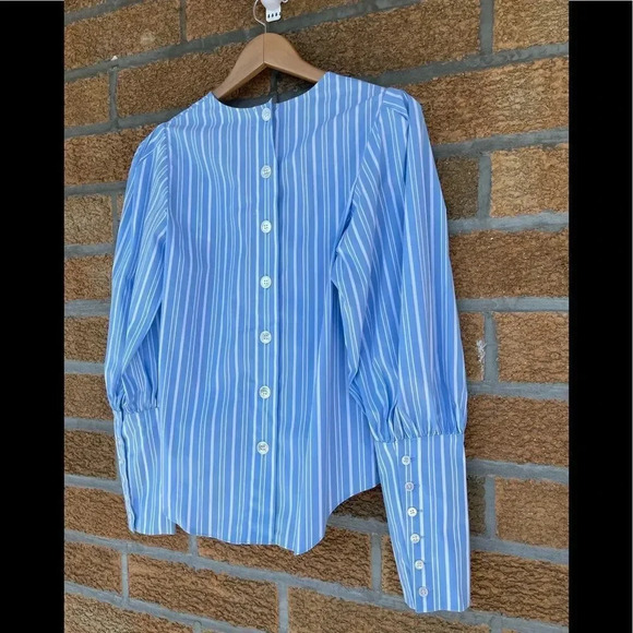 Veronica Beard Clarke Puff Sleeve Blouse size 2 - Picture 3 of 17